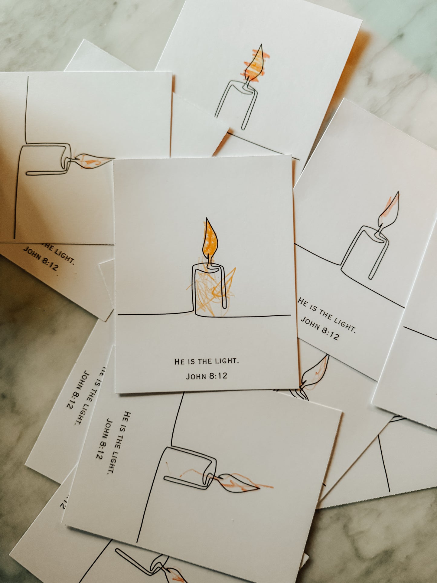 He is The Light Coloring Cards